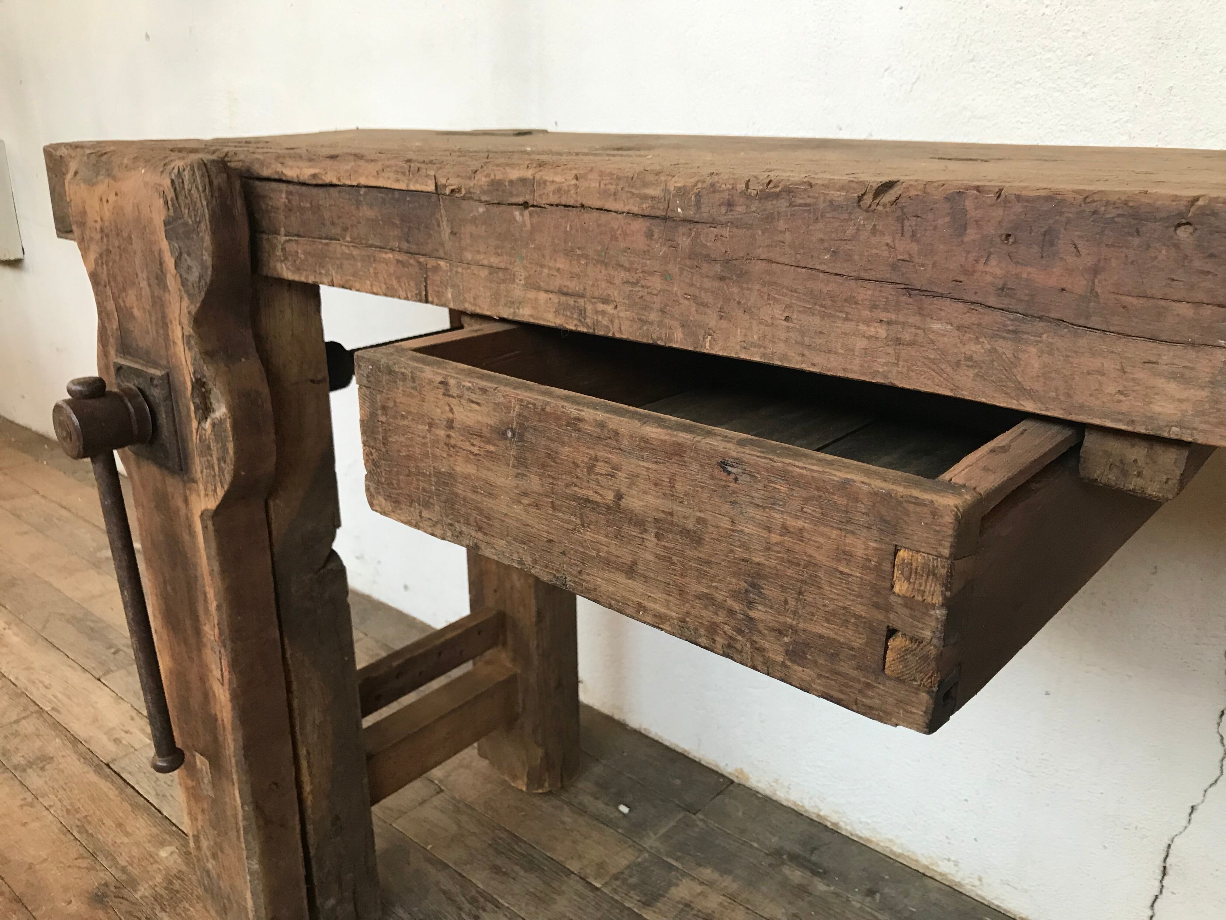 Former established raw wood vintage loft industrial original patina