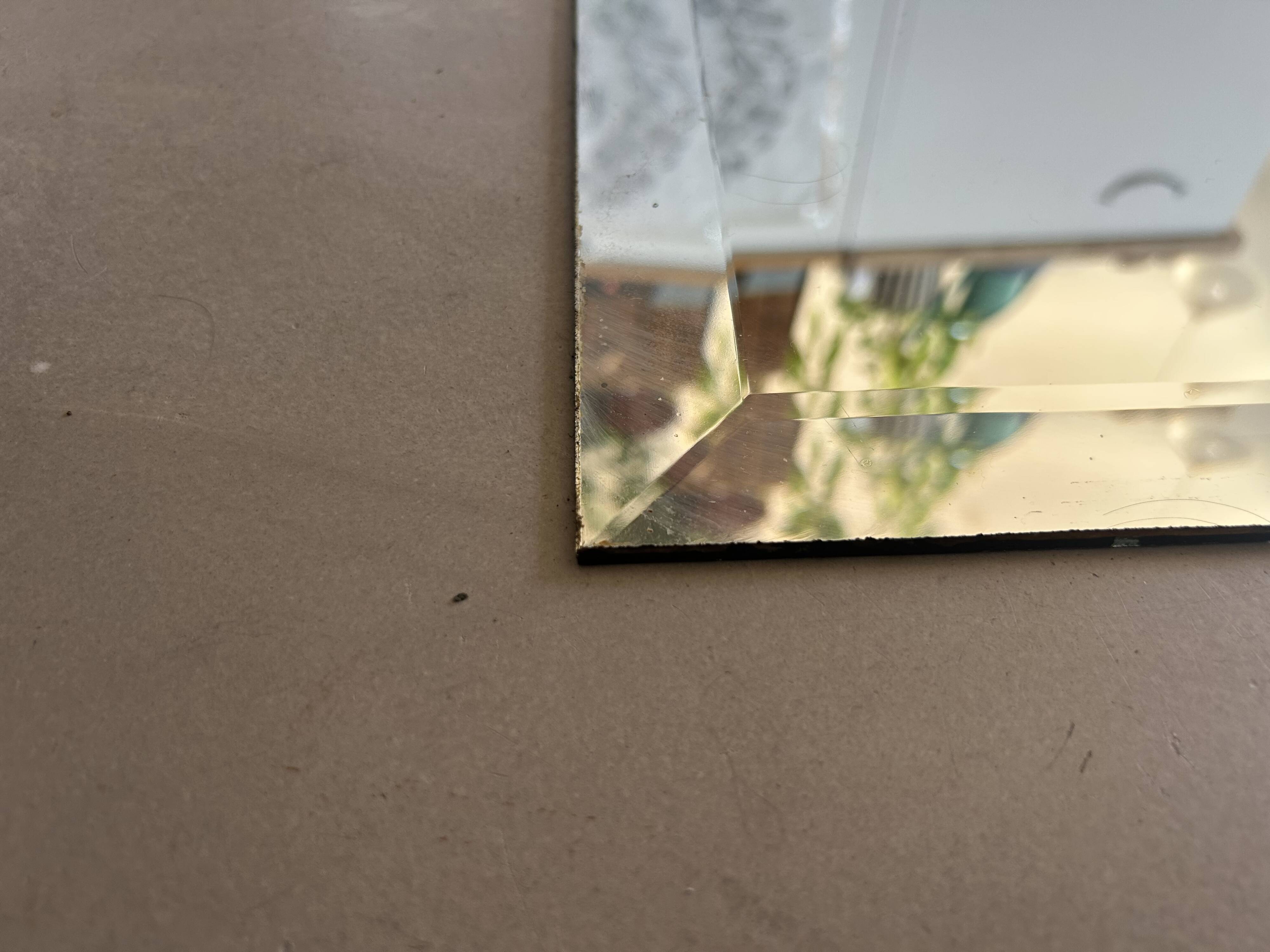 Bevelled full-length mirror, antique 45x141cm