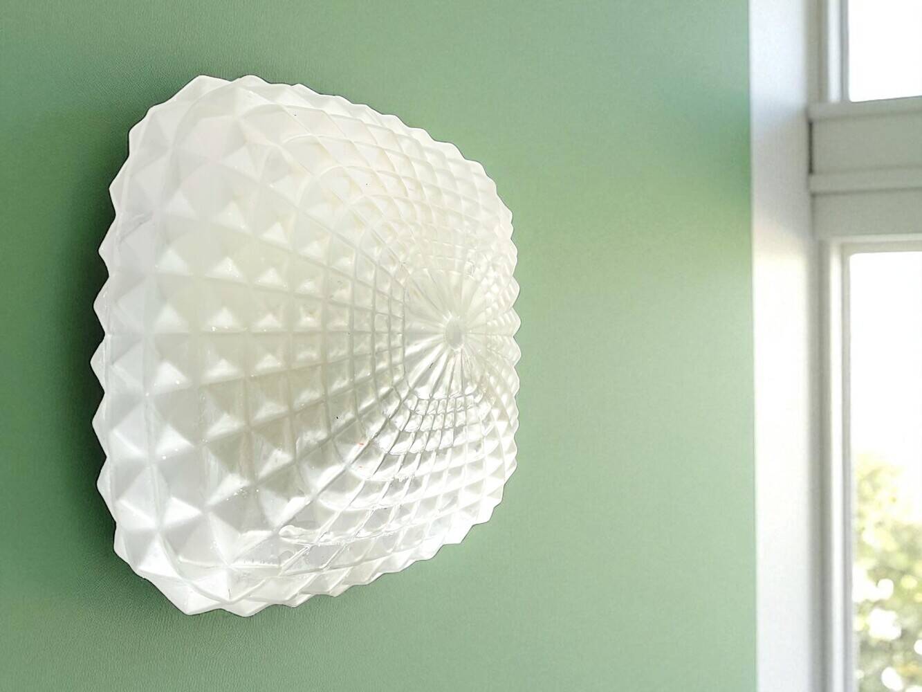 Pair glass flush mount lights wall or ceiling