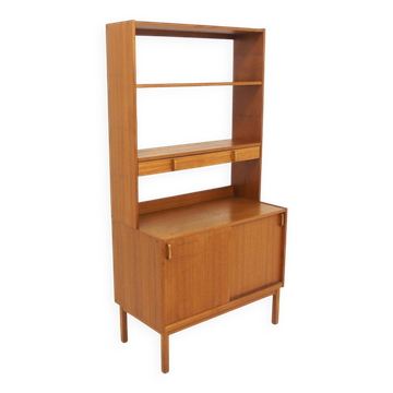 Bibliothèque scandinave en teck par Bertil Fridhagen pour Bodafors, Suède, 1960