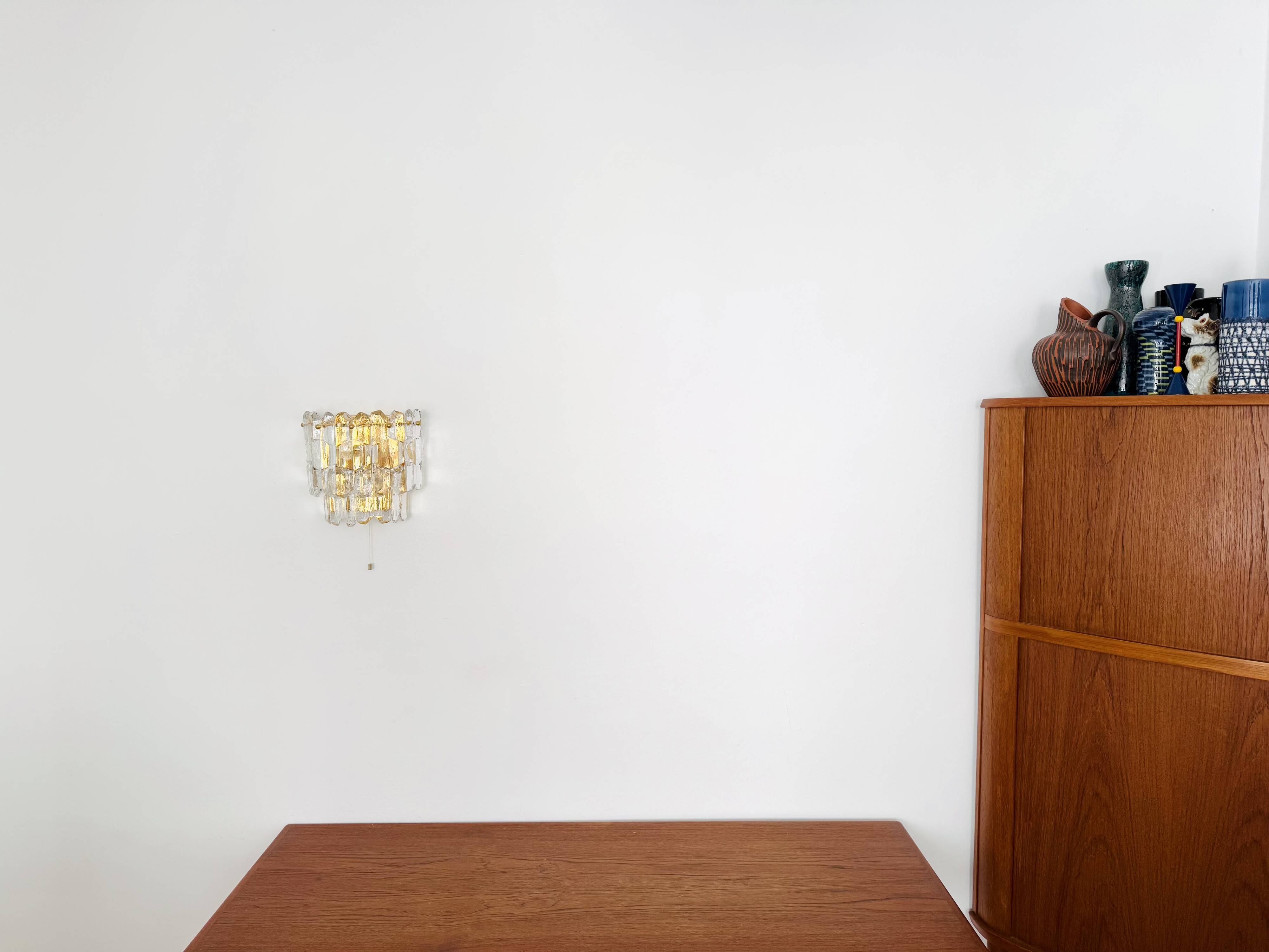 Palazzo Ice Glass Wall Lamp by J.T. Kalmar