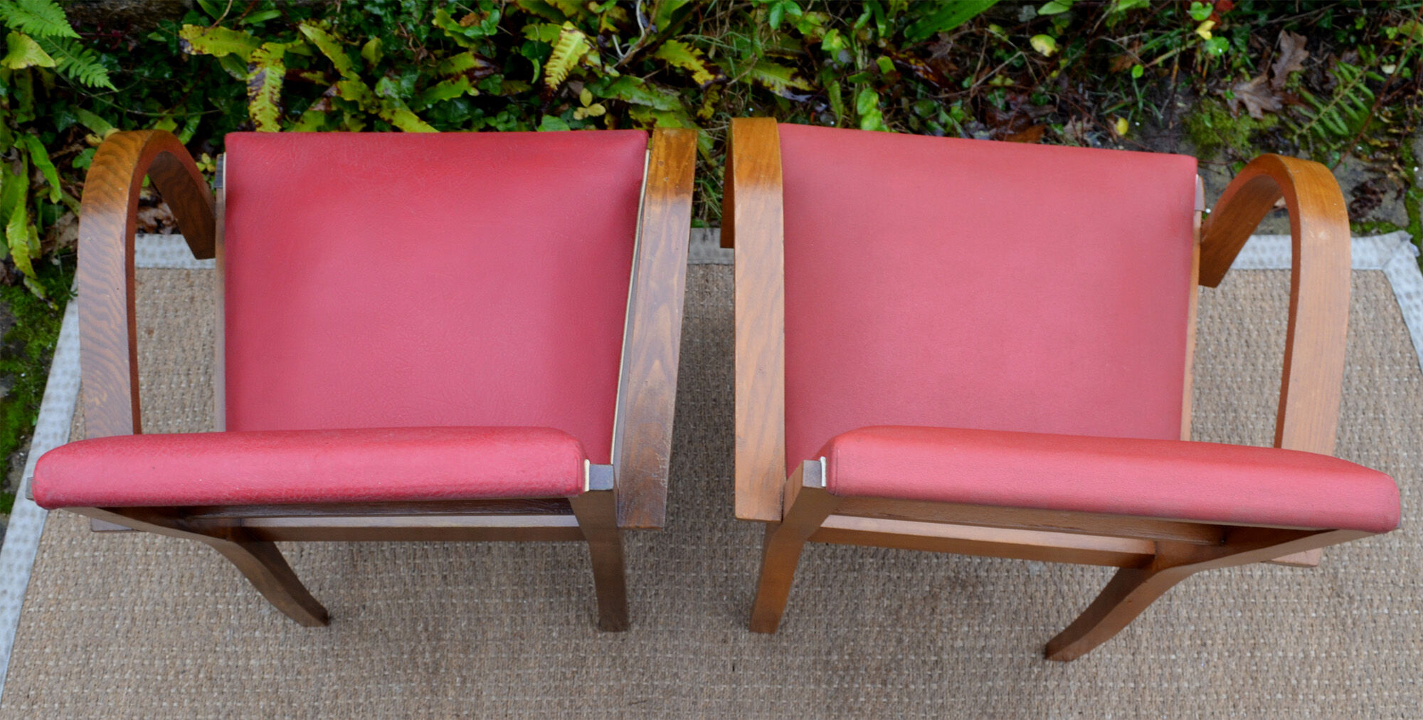 Suite of 4 chairs vintage bridge