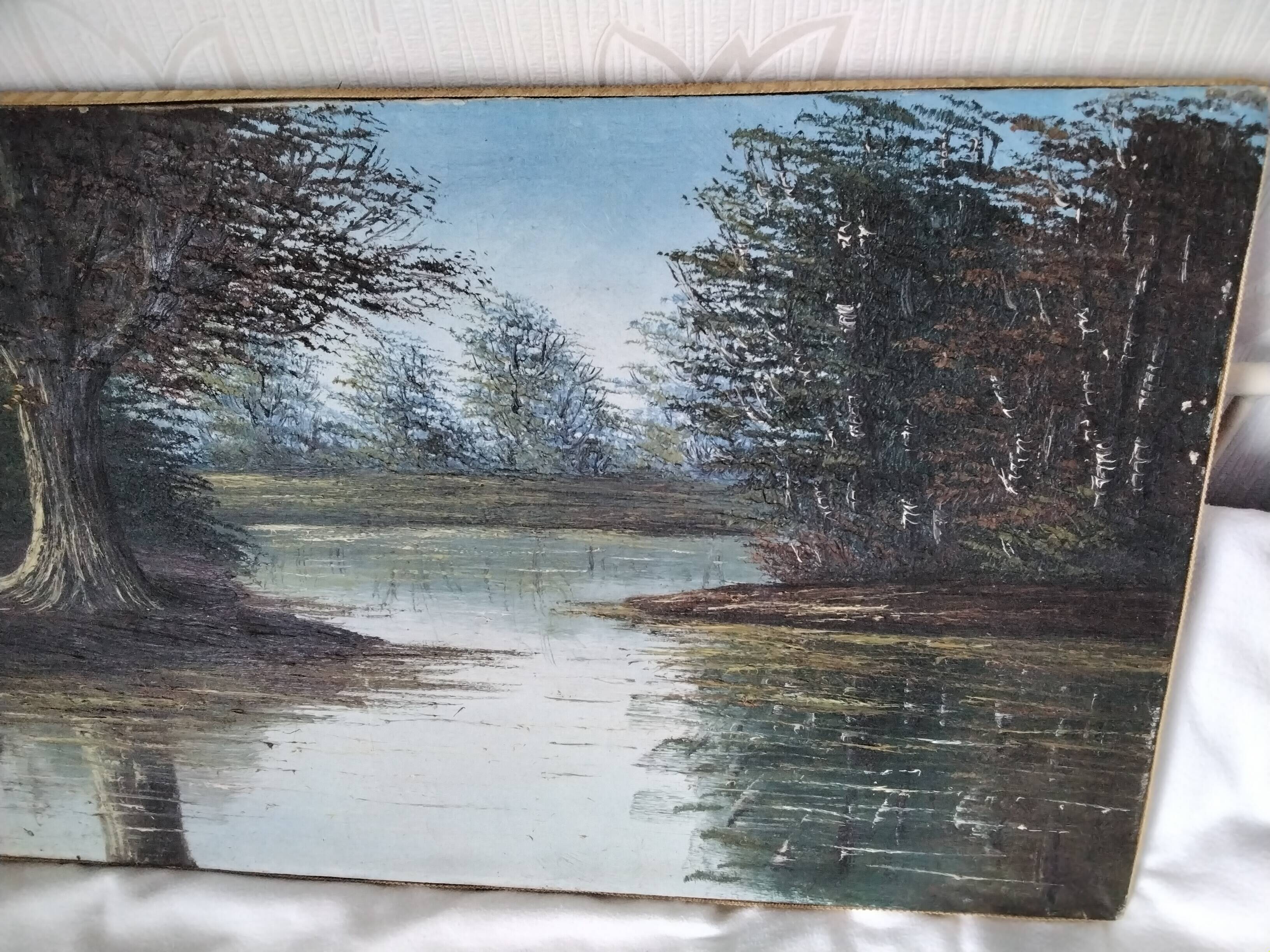 Vintage painting signed M. Bonvin