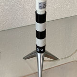 Lamp base, rocket shape, Deshoulières porcelain