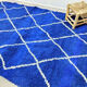Berber Berber carpet beni ouarain blue diamonds 250 x 157 cm