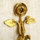 Simple wall sconce in classic Empire style made of vintage French cast brass 4316.