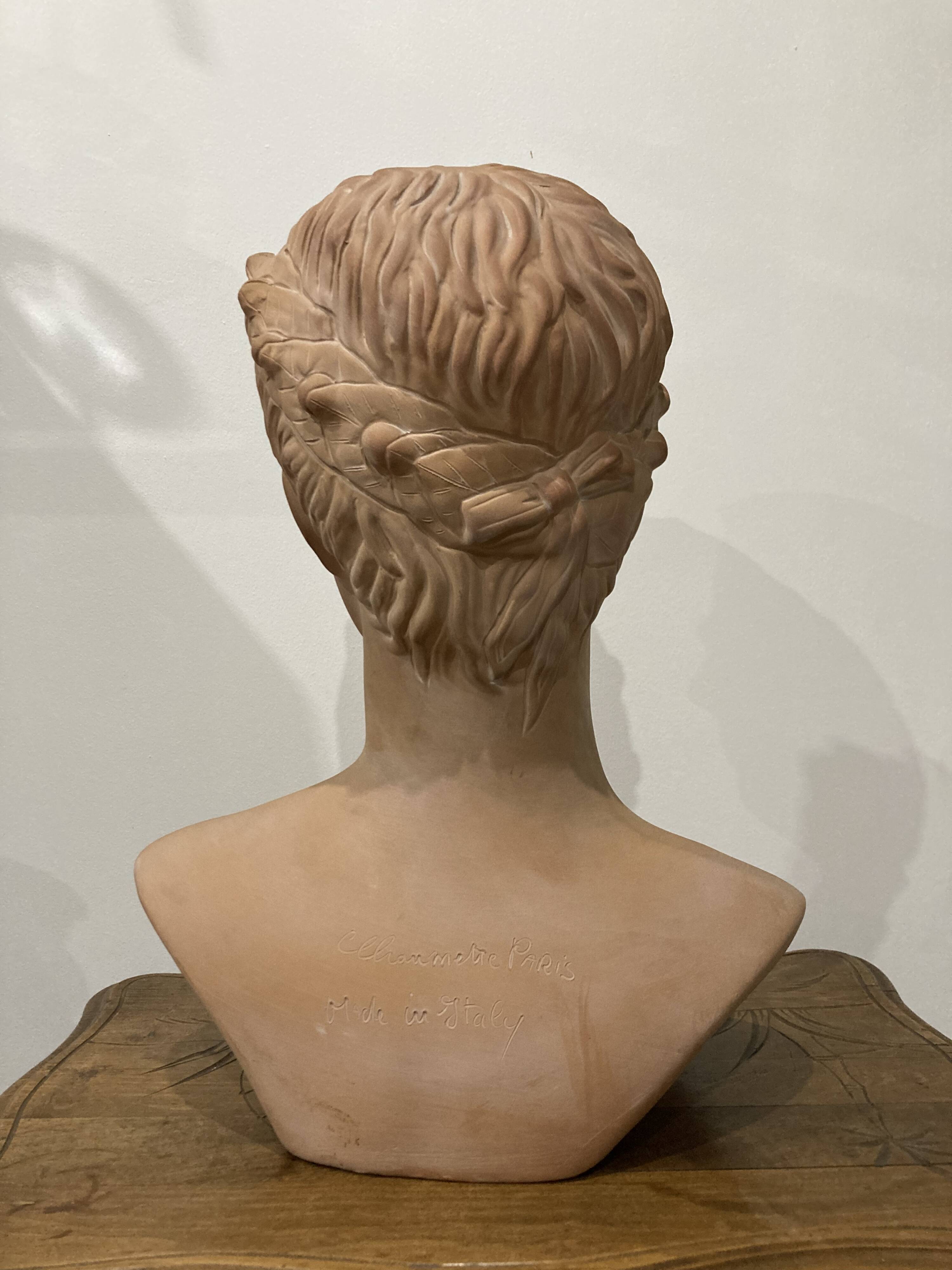 Bust man in terracotta (Chaumette Paris)