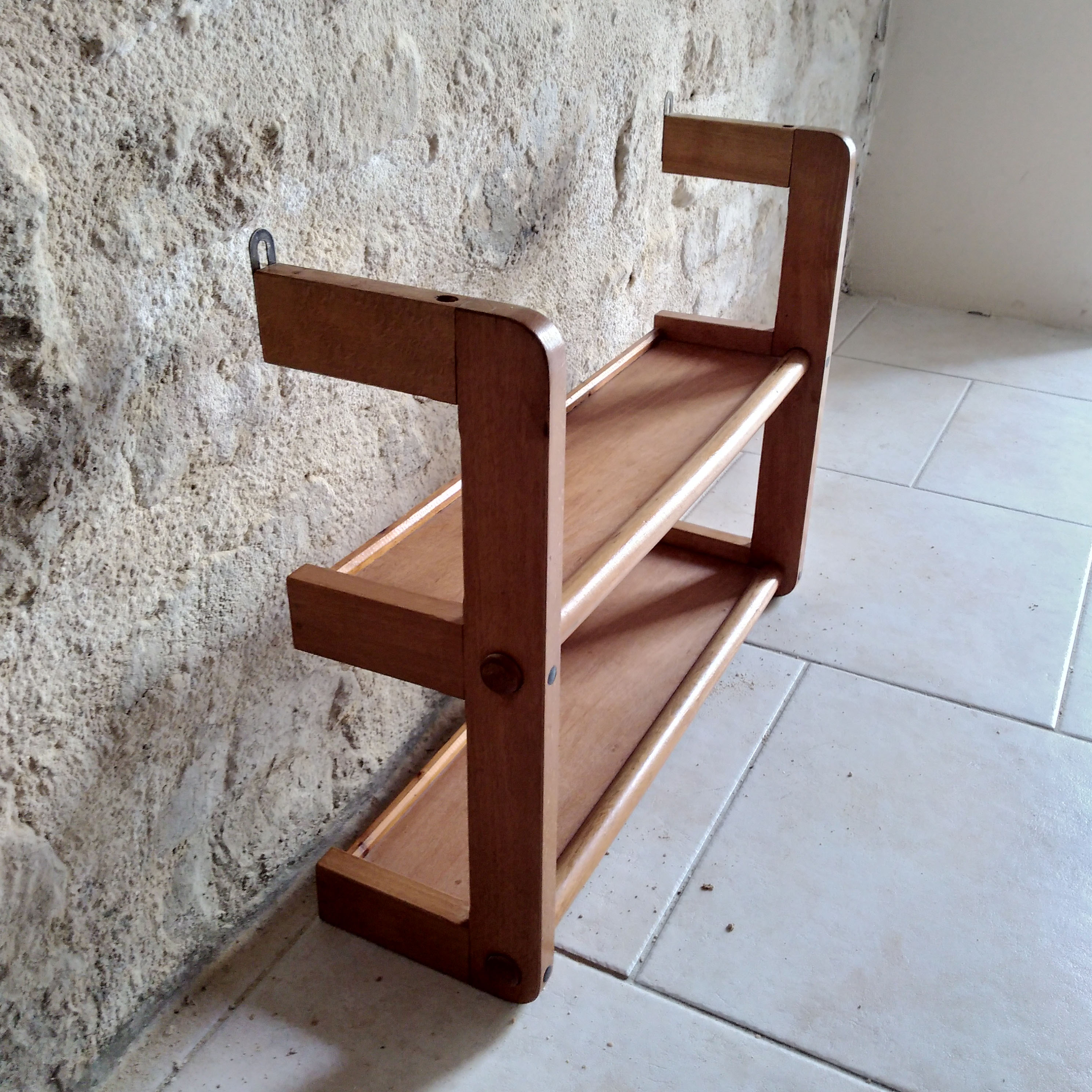 Scandinavian modular wooden shelves