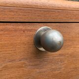 Vintage chest of drawers in solid raw wood from 1950