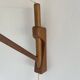 Mid-Century Modern Teak and Sisal Swing-Arm Wall Lamp, 1960s