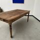 Antique farm table from the 1950s, with 3 drawers and turned legs