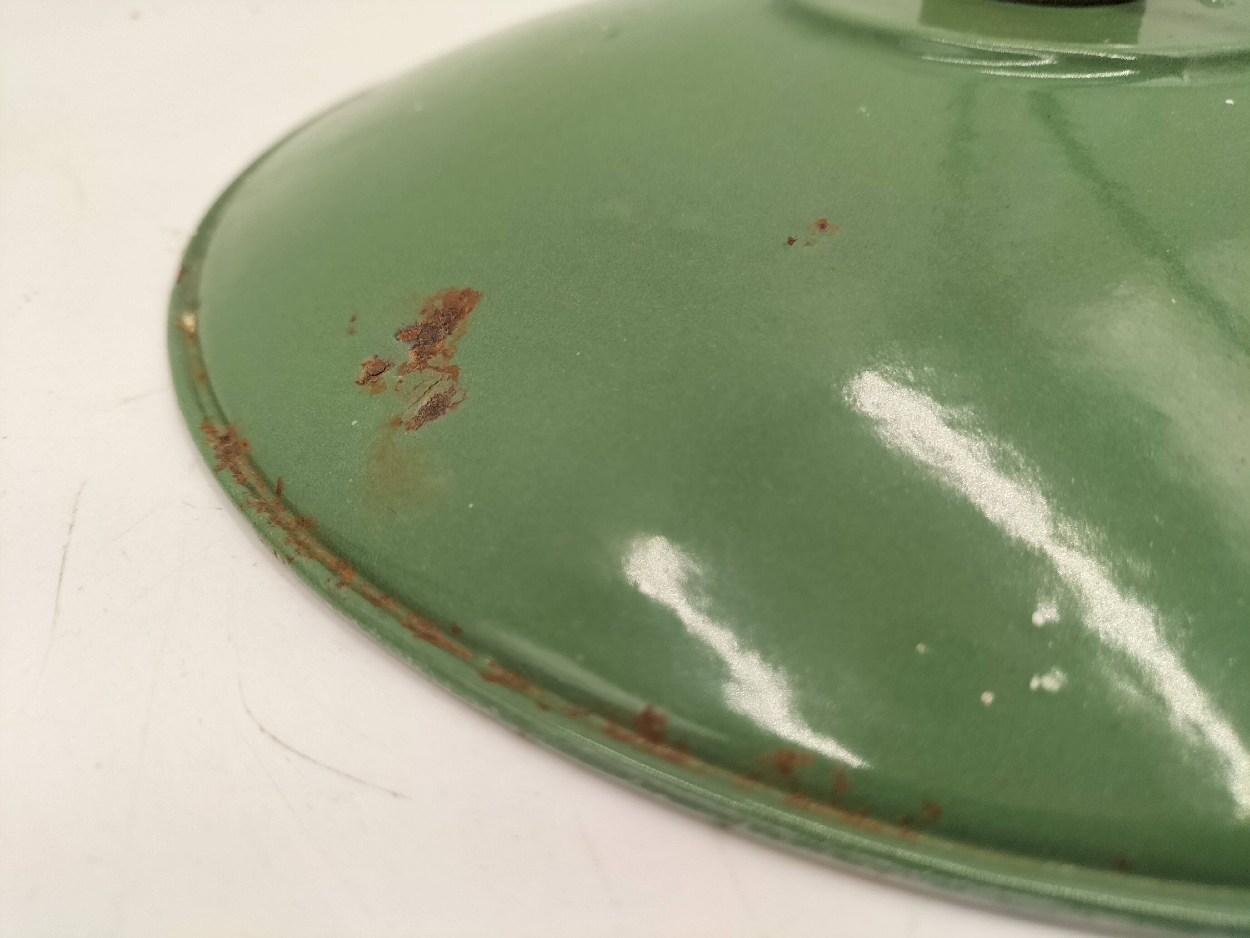 Enameled sheet metal pendant lights