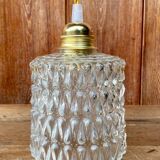 Vintage structured glass globe pendant light drops