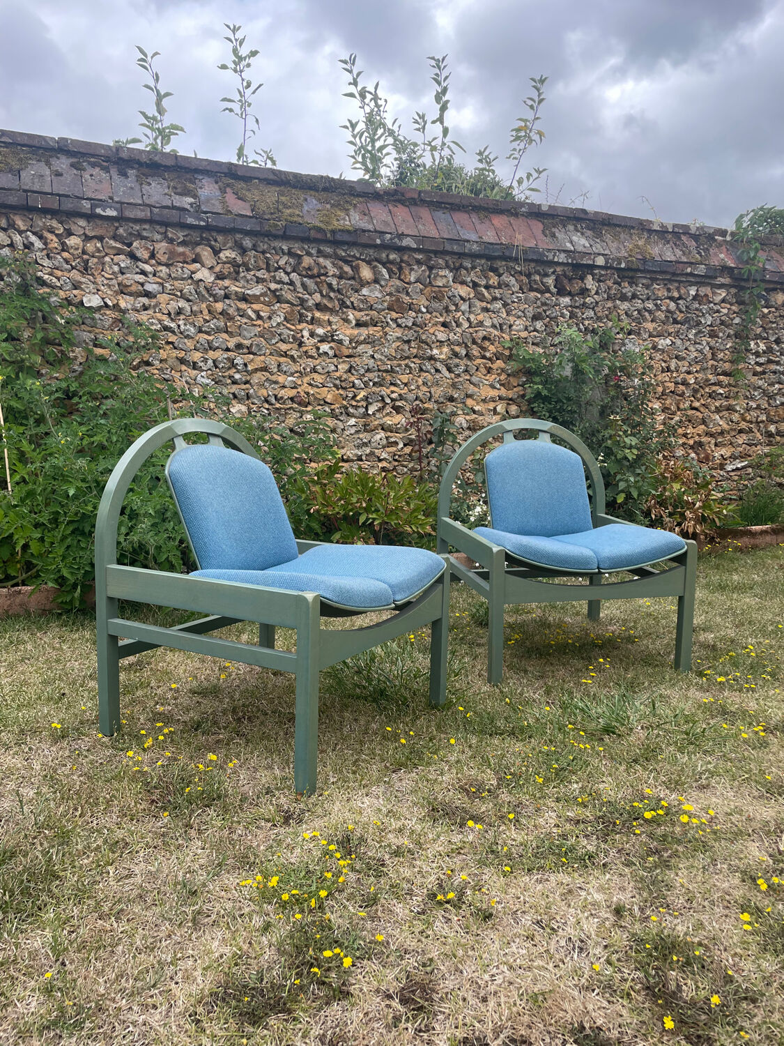 Pair of vintage Baumann armchairs, Argos model