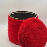 Pelfran vintage red toupee pouf
