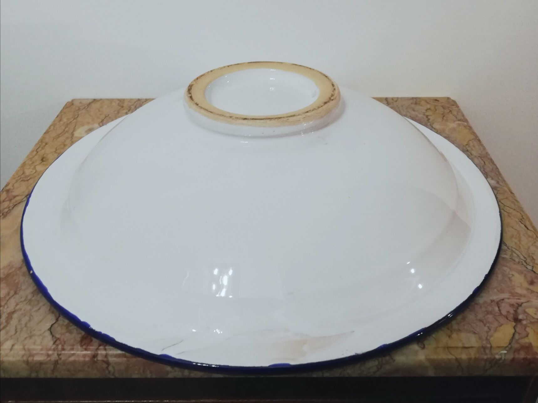 Plat marrakech en terre cuite céramisé diamètre 37cm