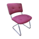 Old Strafor chrome metal chair - vintage 7s design red fabric