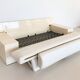 Cini Boeri for Knoll Three Seater Sofa 'Brigadier' in White Leather, 1970s