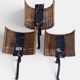 Spanish Mid-Century Wicker And Wrought Iron Wall Sconces, Three Available