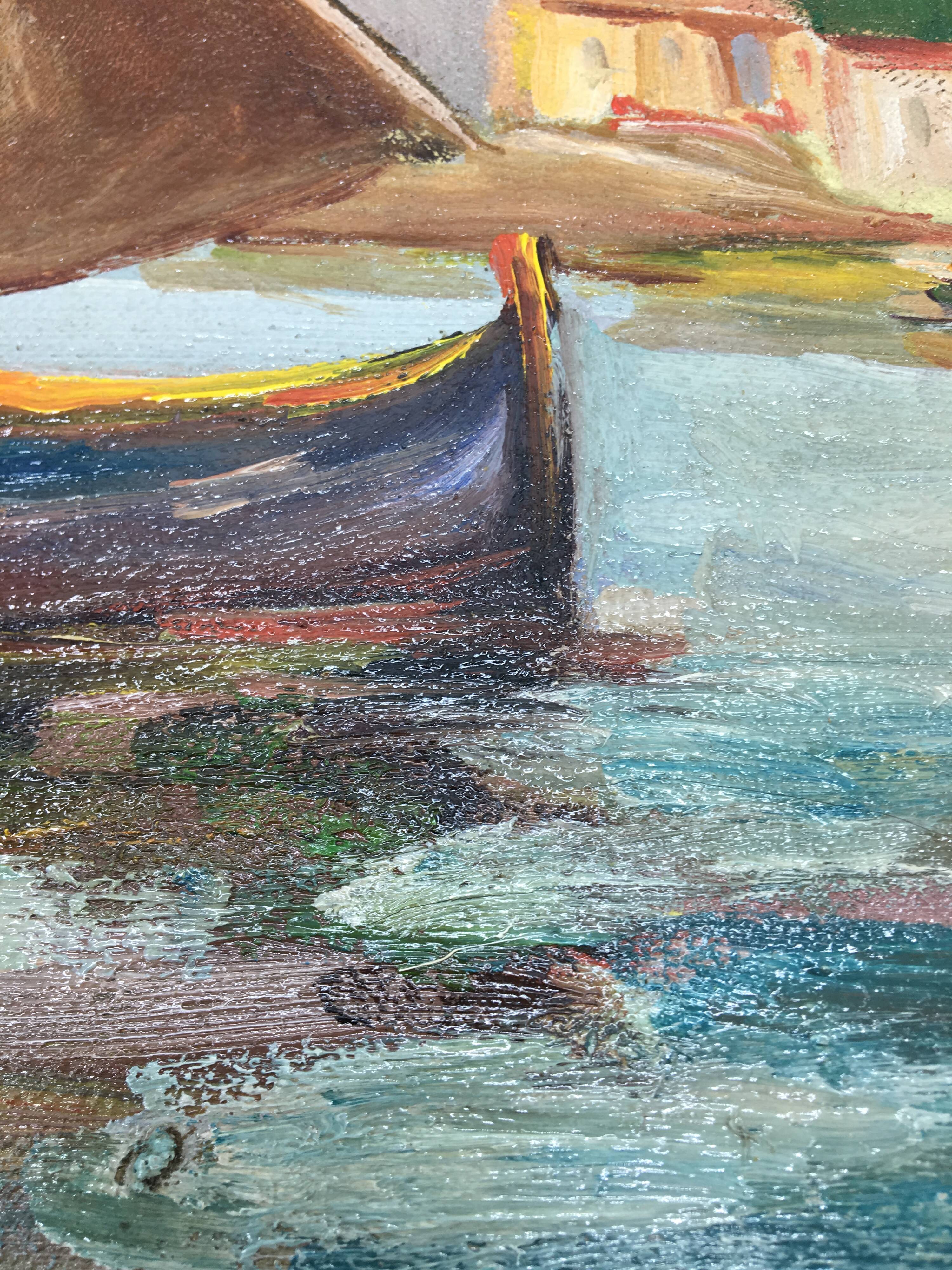 Ancient table, marine, oil on canvas year 70