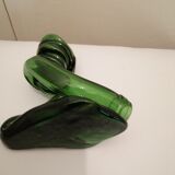 Blow glass crumple candle holder