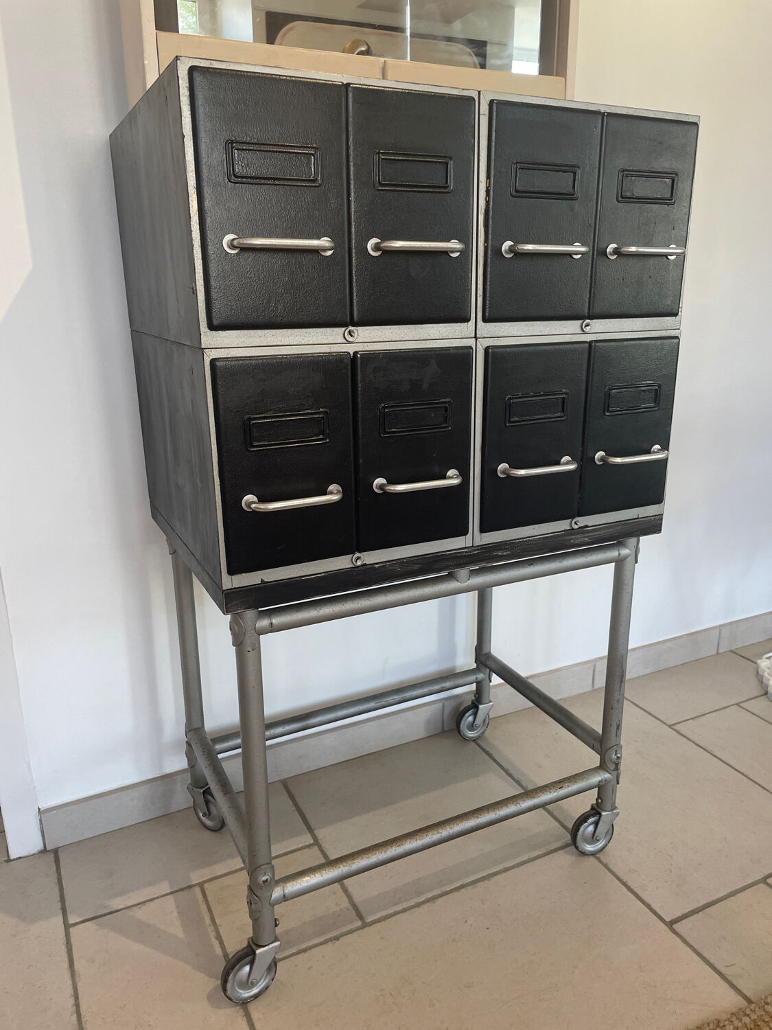 Industrial craft furniture with drawers