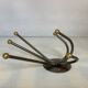 Small metal coat rack with six hooks