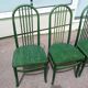 Lot de 4 chaises bistrot vintage Baumann Eden en bois vert