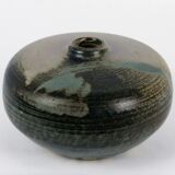Vase basile en grès 1980