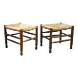 A pair of papercord stools