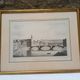 Antique engraving, Italy, Florence, Ponte della Trinità over the Arno