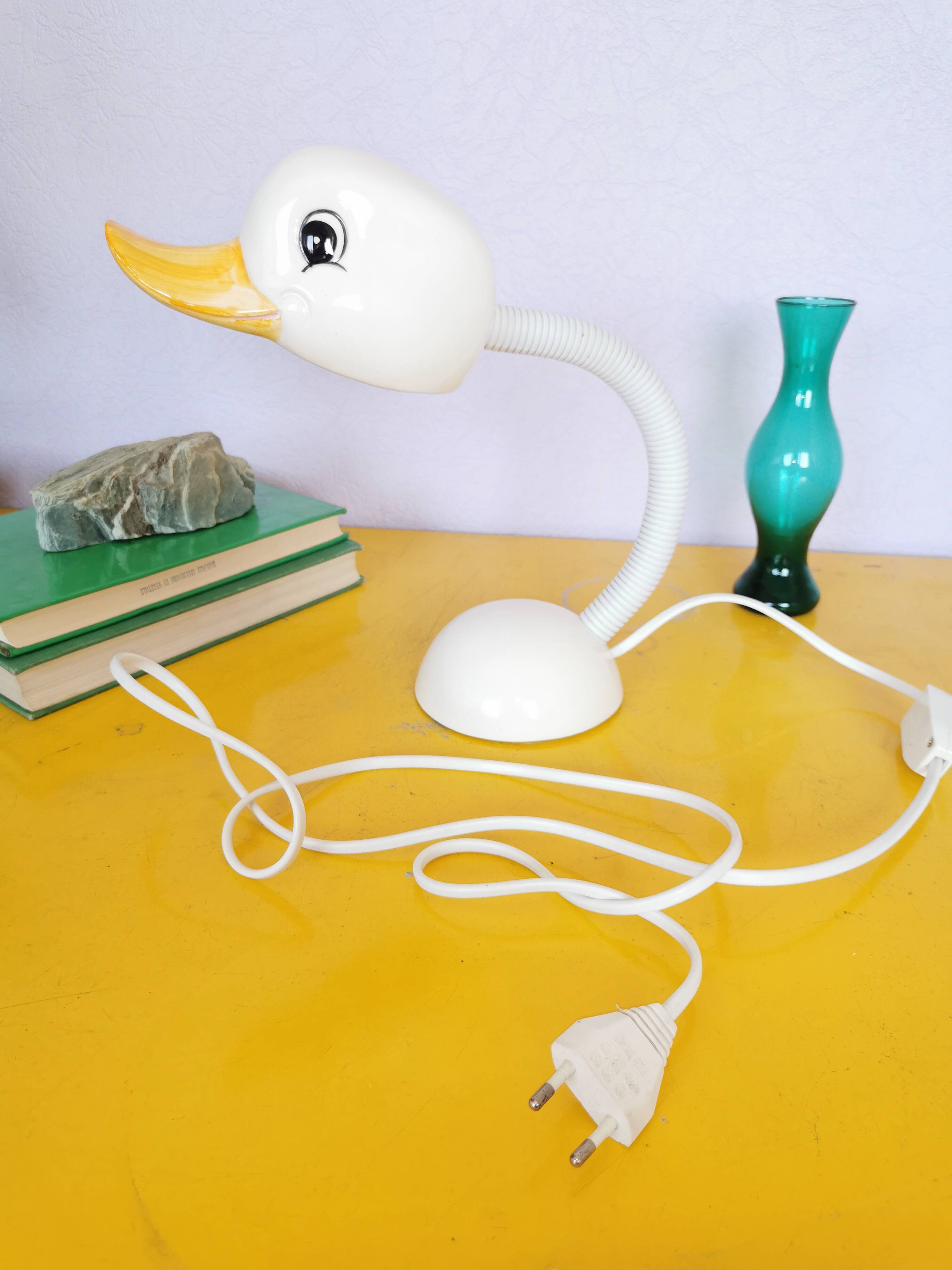 Flexible ceramic duck lamp, 1968