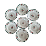 Set of 7 vintage flowered plates