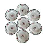 Set of 7 vintage flowered plates