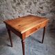 Antique oak writing table with drawer, French side table, console, solid oak desk, circa 1930–1950.