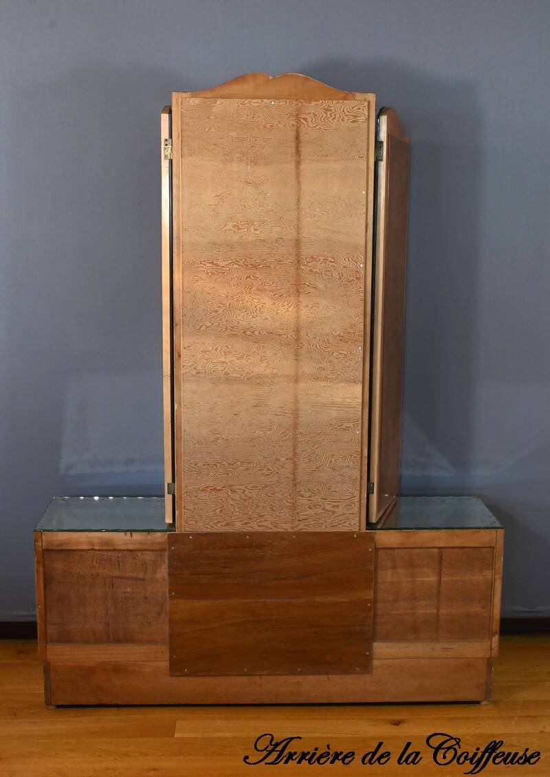 Fruitwood glass dressing table – 1950