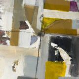 Abstract acrylic painting canvas