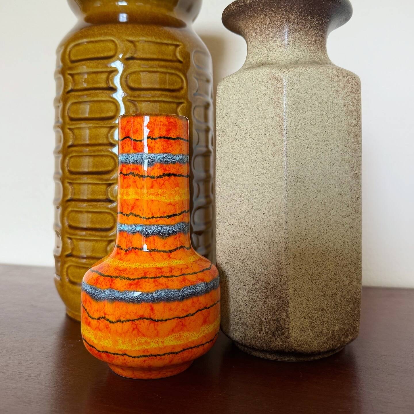 Hexagonal vase West Germany 70s