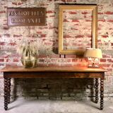 Draper's table / solid oak console 1900s