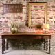 Draper's table / solid oak console 1900s