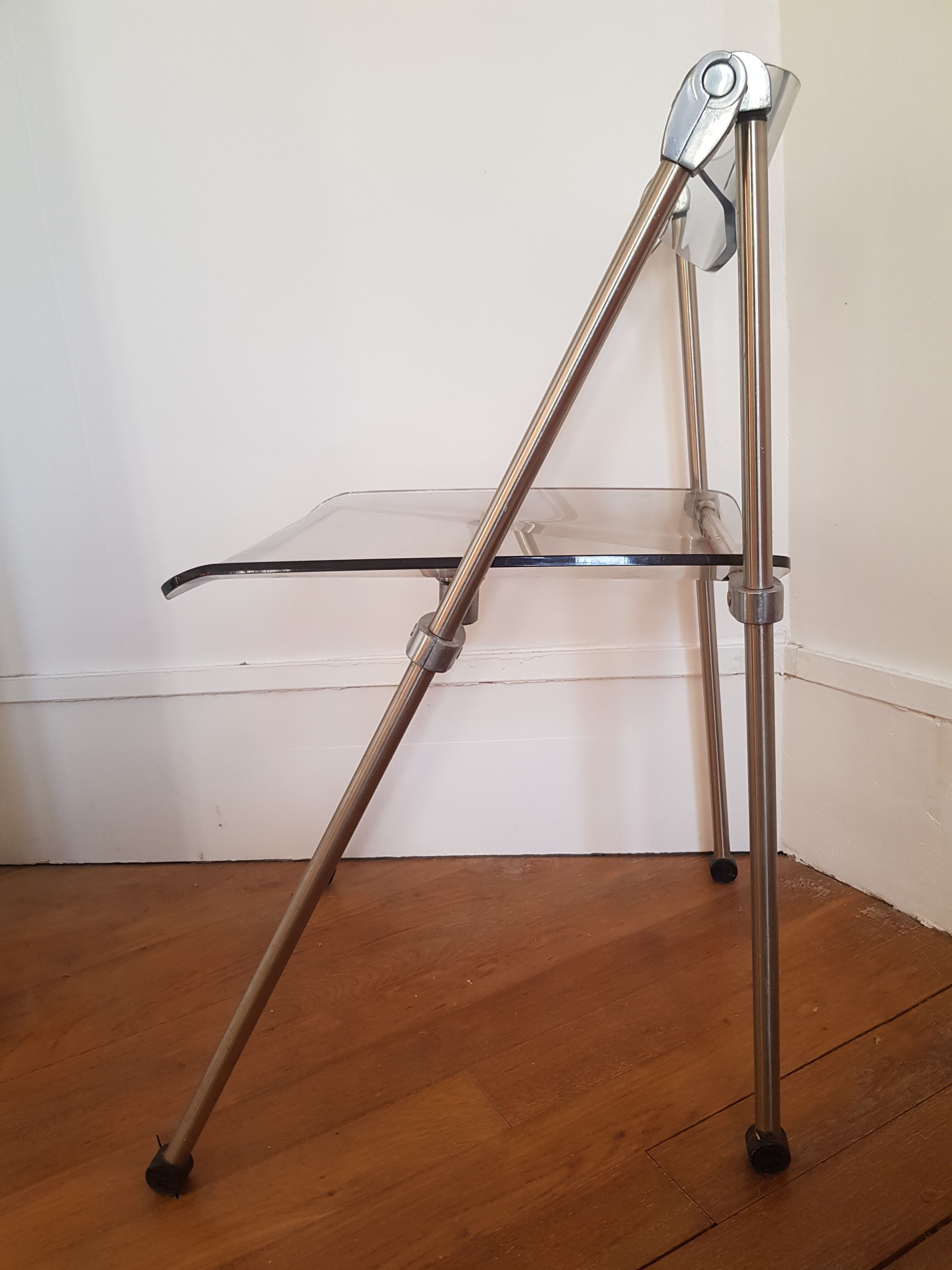 Vintage folding transparent chair