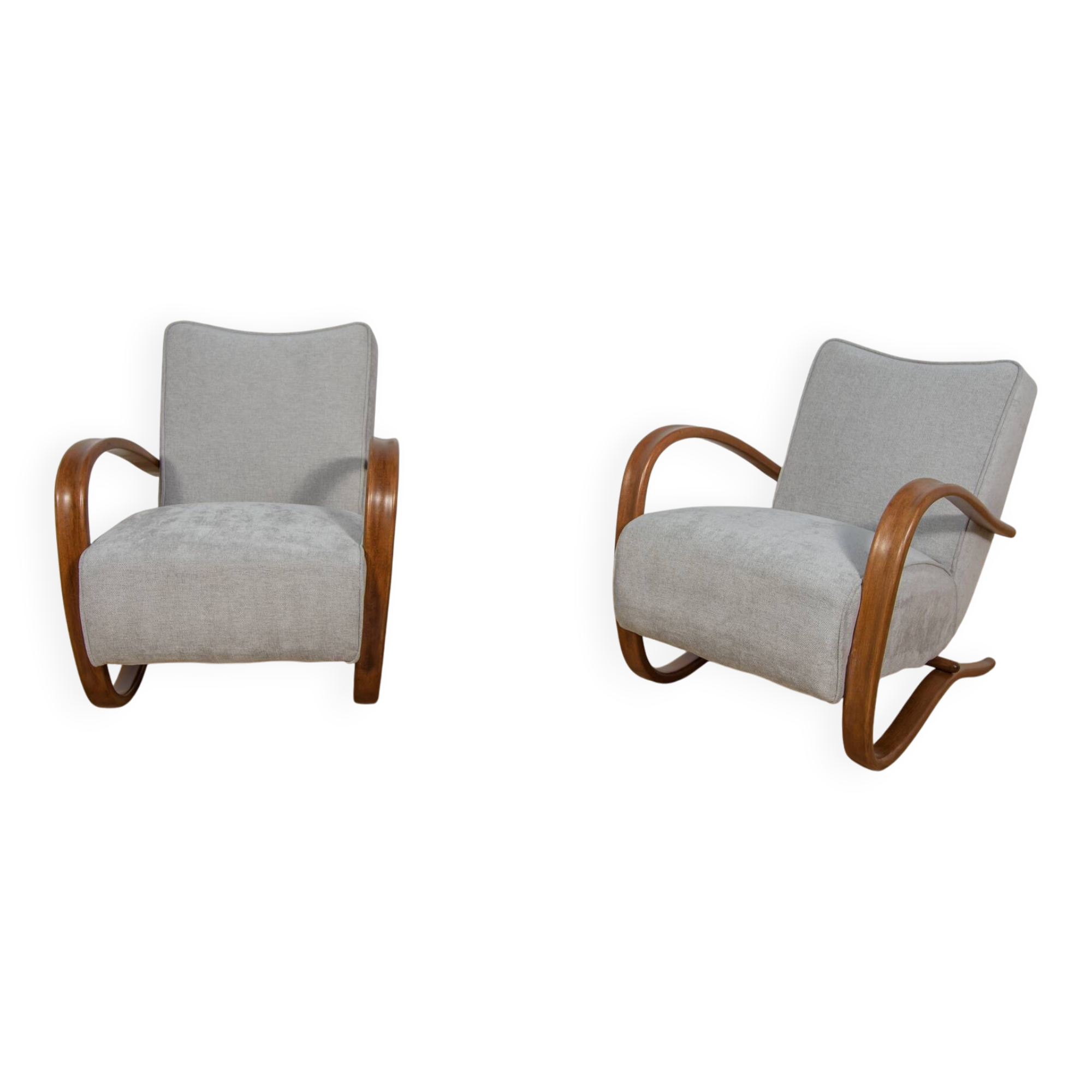Model H-269 Lounge Chairs by Jindřich Halabala for UP Závody, 1950s, Czecho