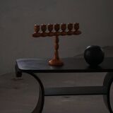 Side table / Low table in Danish Art Deco wood with shelf, 1930s-40s