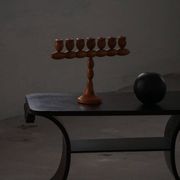 Side table / Low table in Danish Art Deco wood with shelf, 1930s-40s