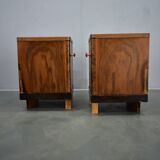 1938s pair of Art Deco bedside tables, Czechoslovakia