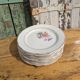 Set of 12 flat plates Digoin Sarreguemines