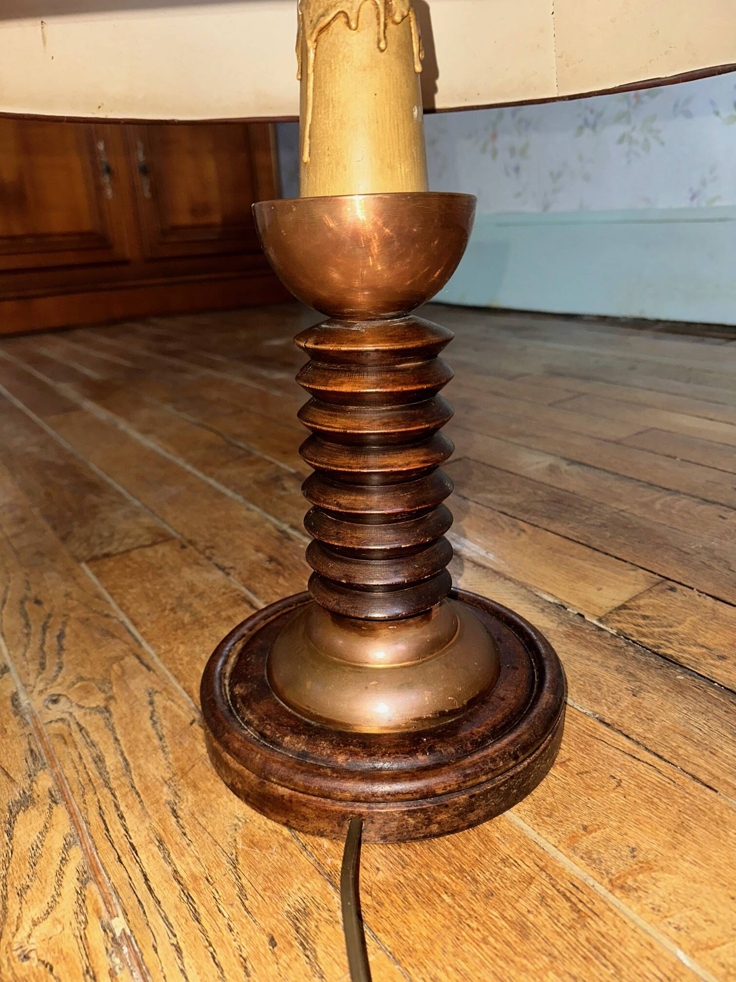 Vintage lamp with retro shade