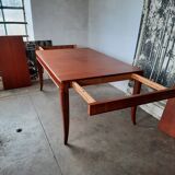 Large art deco mahogany table with extensions 260cm