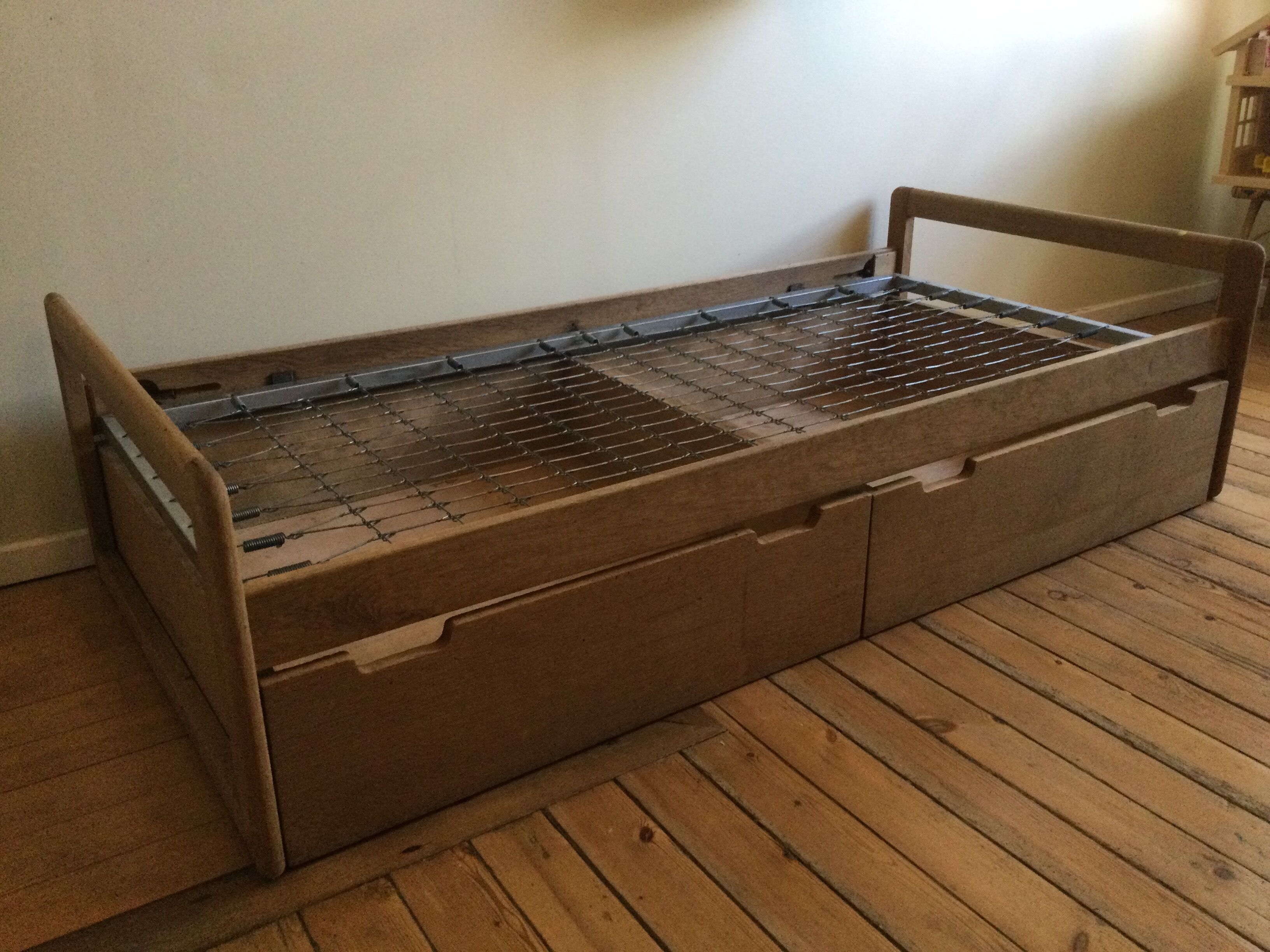 Old wooden bed