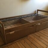 Old wooden bed